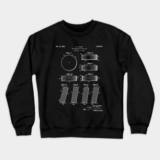 Ice Hockey Patent - Hockey Puck Art - Black Chalkboard Crewneck Sweatshirt